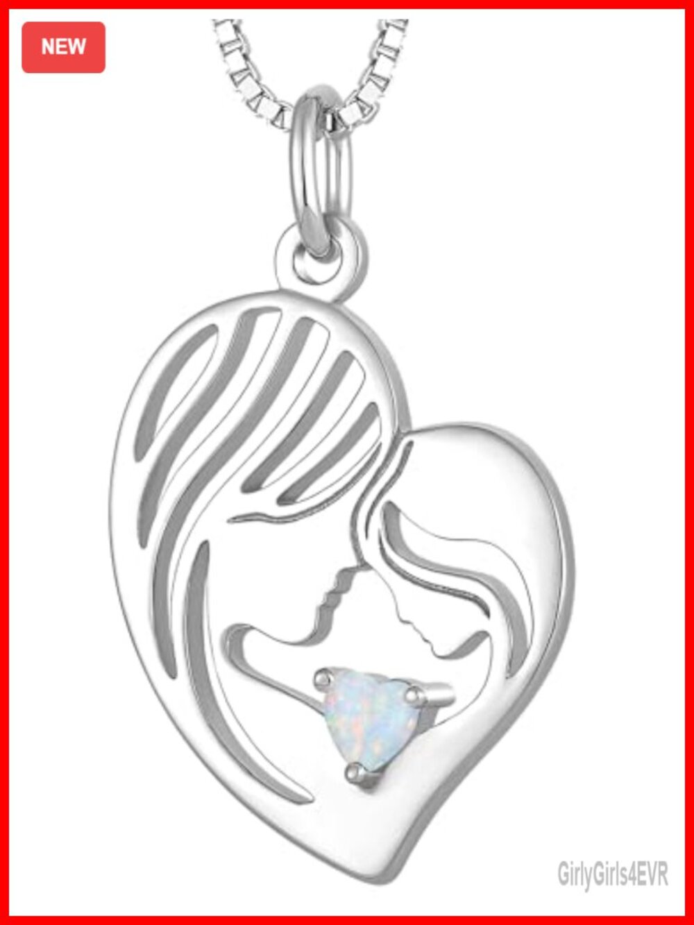 925 Sterling Silver Mother Heart Pendant Necklace Jewelry for Mom